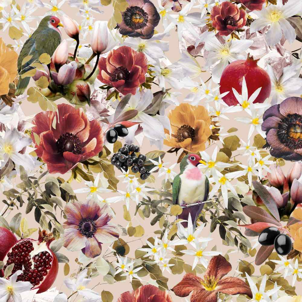 Fruits Blossom Wallpaper - Powder Dove - Good & Craft