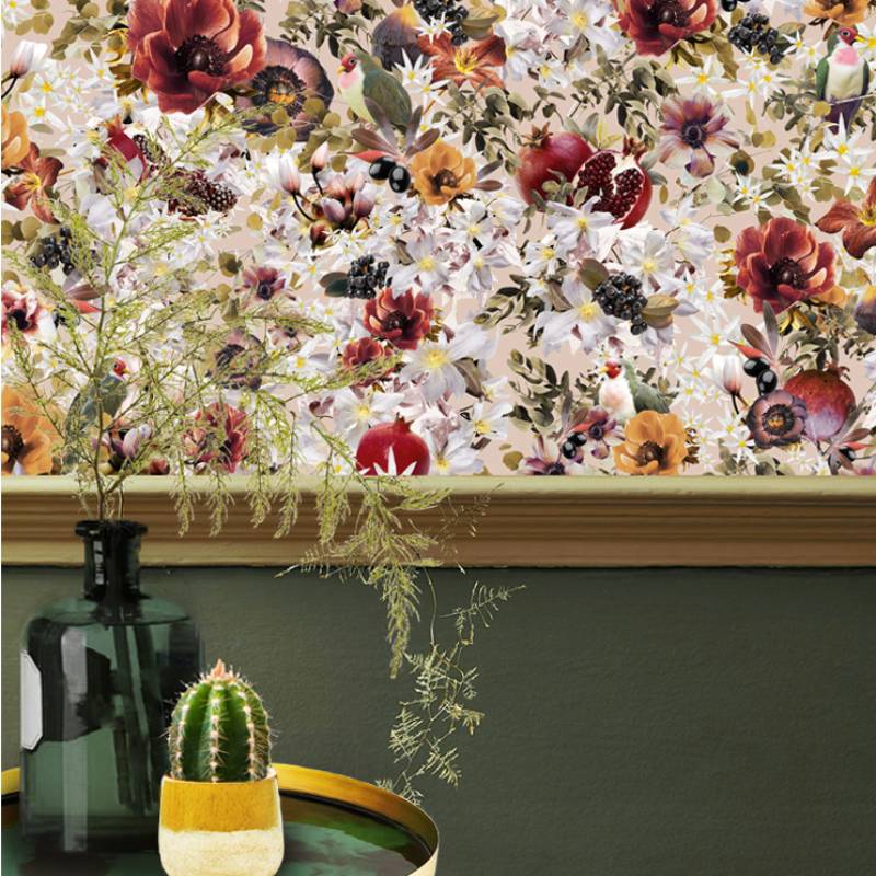 Fruits Blossom Wallpaper - Powder Dove - Good & Craft