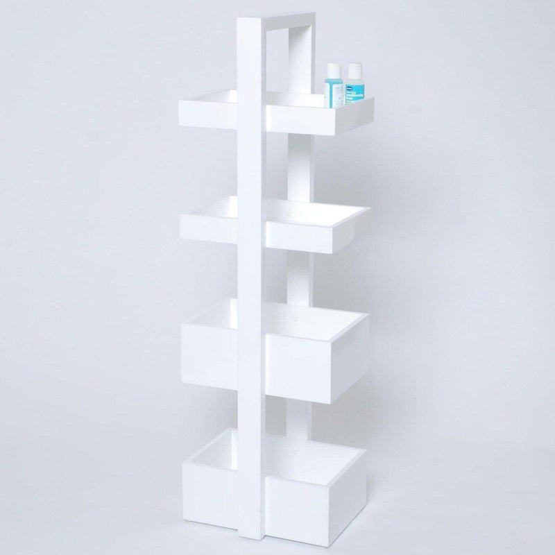 Fuji Bathroom Caddy 4 Tray - White