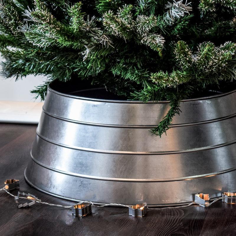Galvanised Metal Xmas Tree Skirt