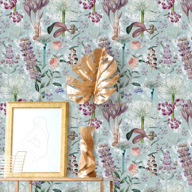 Garden Of Eden Aquamarine Wallpaper - Set of 3 Rolls - MINDTHEGAP