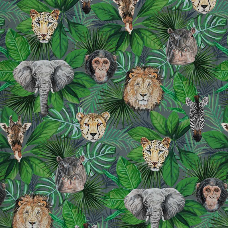 Geoffrey & Friends Wallpaper - Green - Graduate Collection