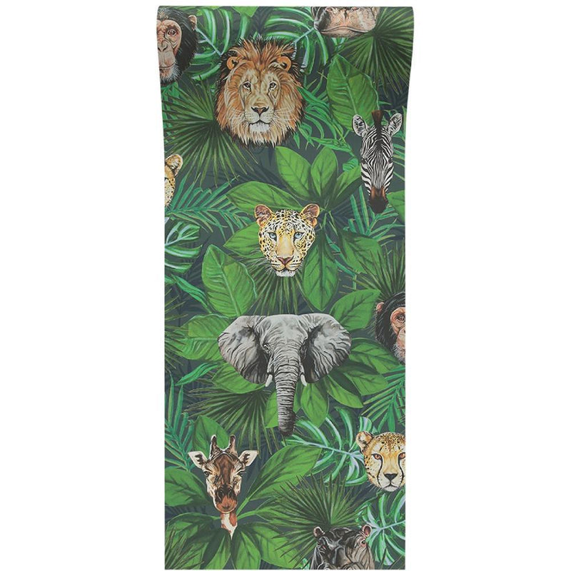 Geoffrey & Friends Wallpaper - Green - Graduate Collection