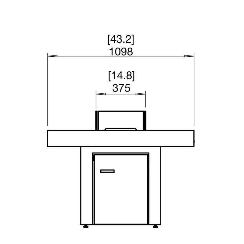 Gin 90 Dining Fire Pit Table - EcoSmart Fire