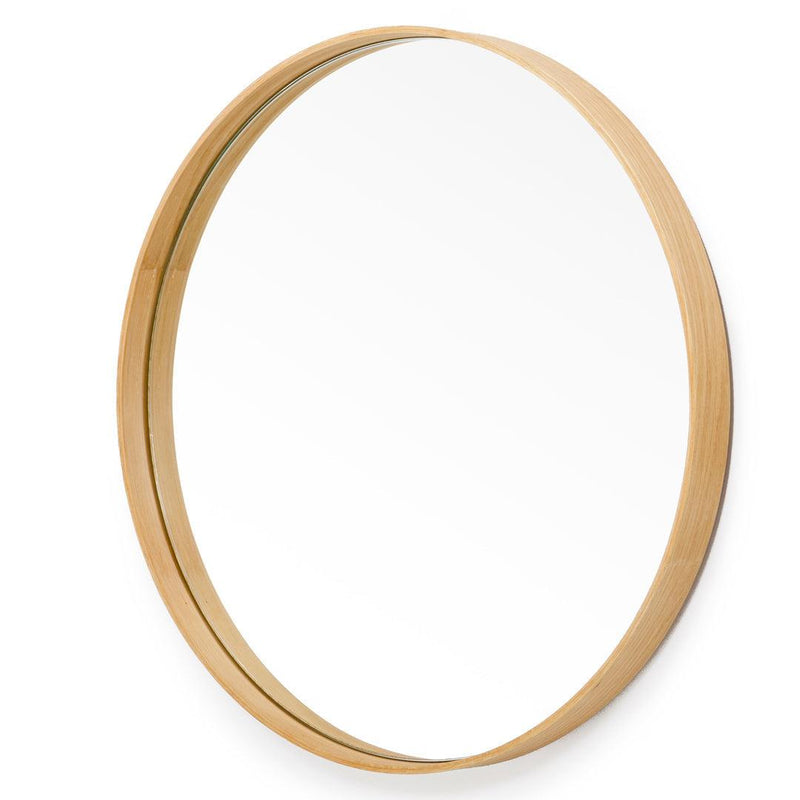 Glance 450 Round Wall Mirror - Natural Oak