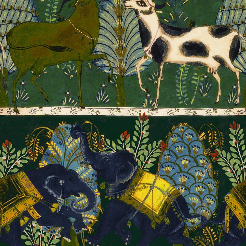 Green Carnaval Wallpaper - Set of 3 Rolls - MINDTHEGAP