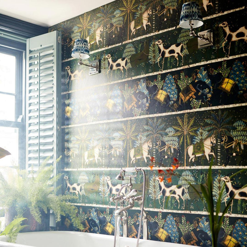 Green Carnaval Wallpaper - Set of 3 Rolls - MINDTHEGAP