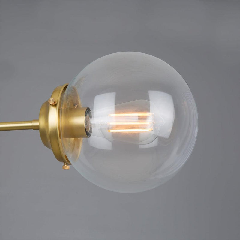 Hayes Flush Glass Globe Chandelier - Mullan Lighting