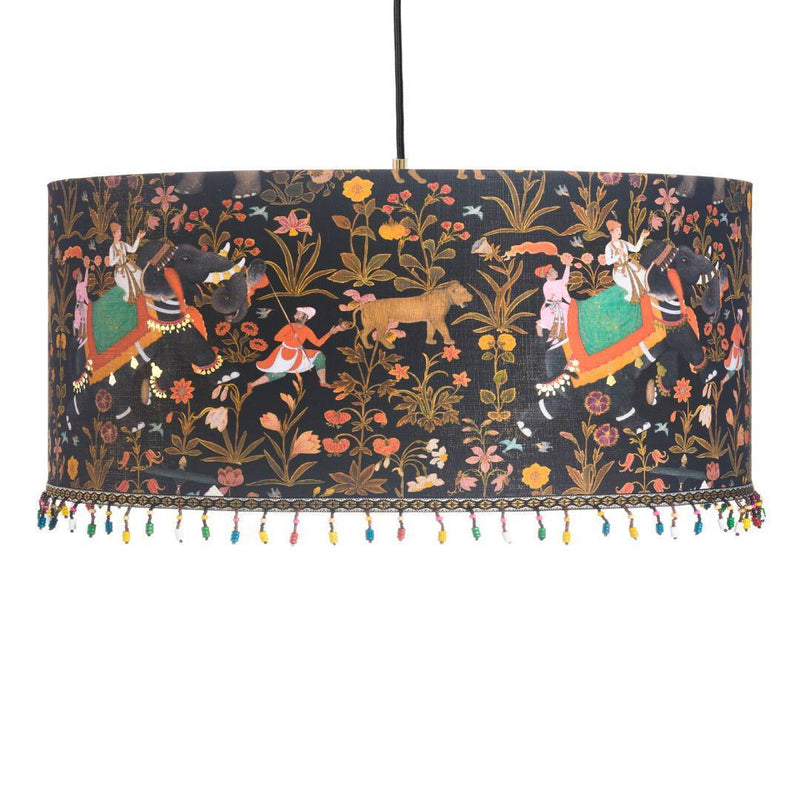 Hindustan Anthracite Drum Pendant Lamp - MINDTHEGAP