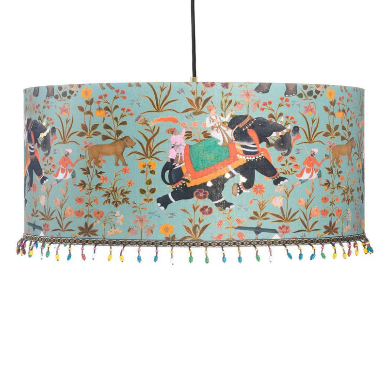 Hindustan Aquamarine Drum Pendant Lamp - MINDTHEGAP