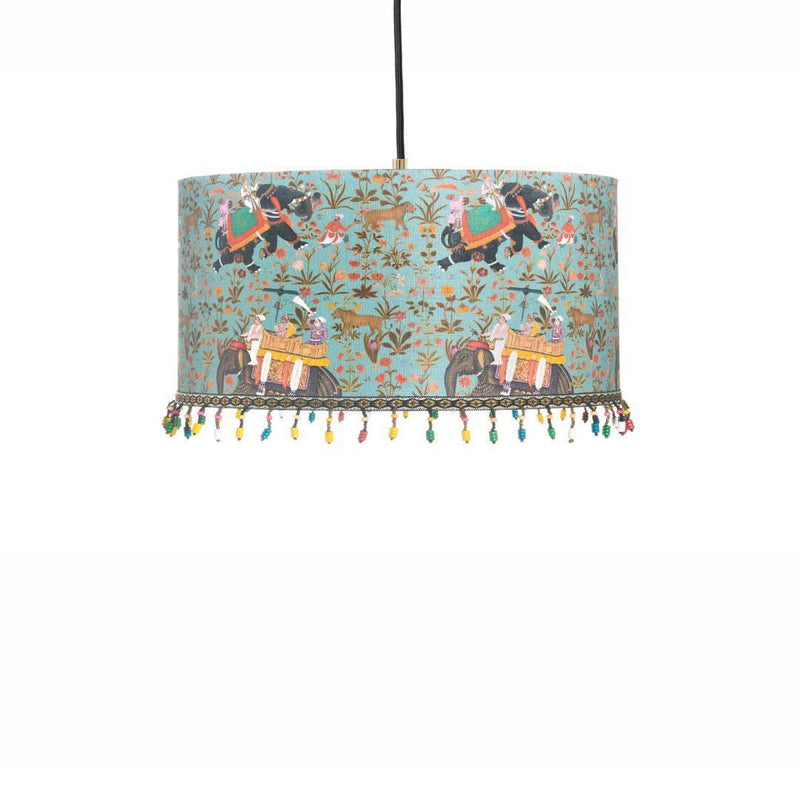 Hindustan Aquamarine Drum Pendant Lamp - MINDTHEGAP