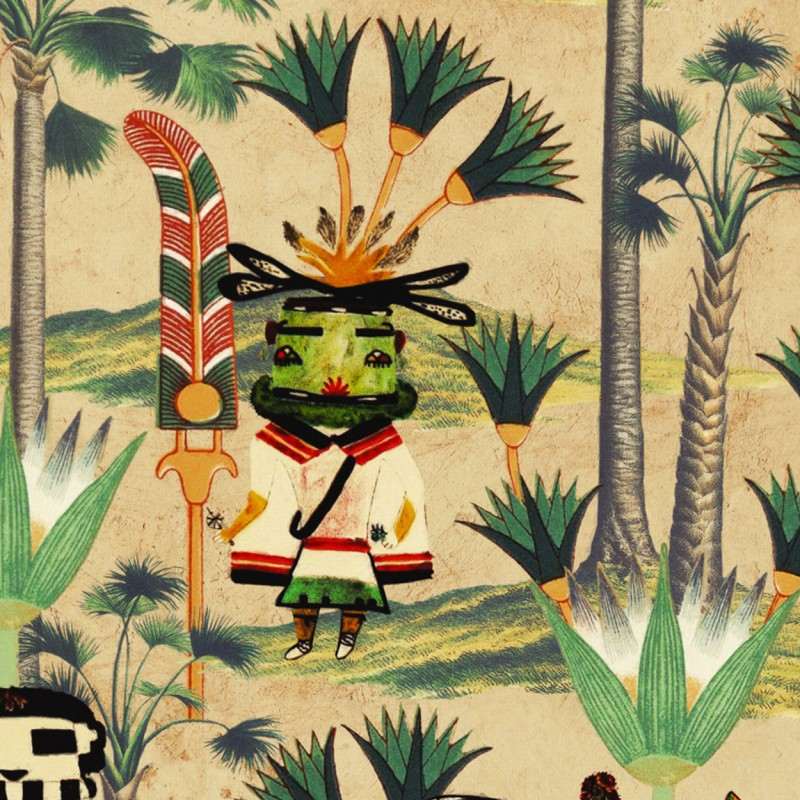 Hopi Spirit Taupe Wallpaper - Set of 3 Rolls - MINDTHEGAP