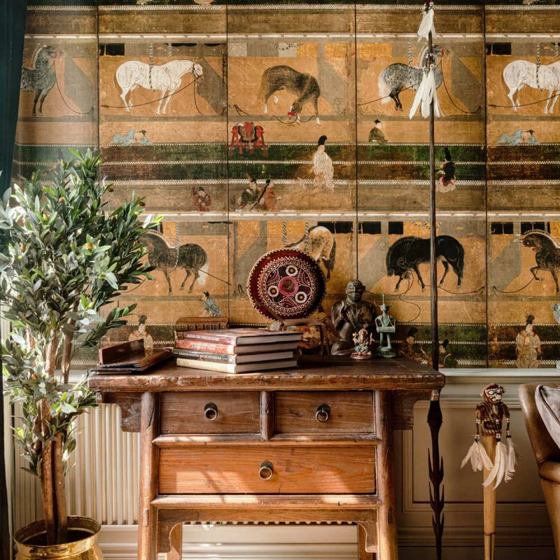 Horse Stable Wallpaper - Set of 3 Rolls - MINDTHEGAP