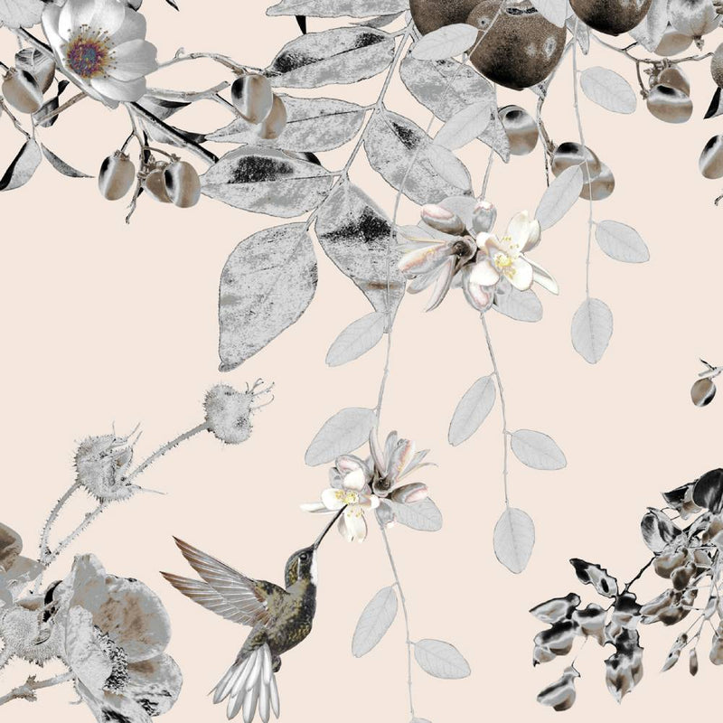 Hummingbirds Secret Garden Wallpaper - Powder - Good & Craft