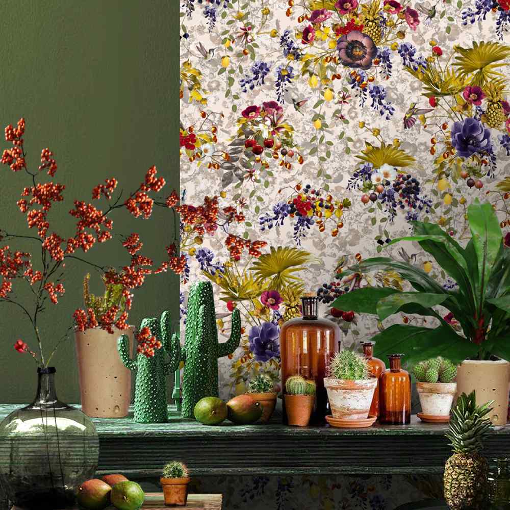 Hummingbirds Secret Garden Wallpaper - Tropical - Good & Craft