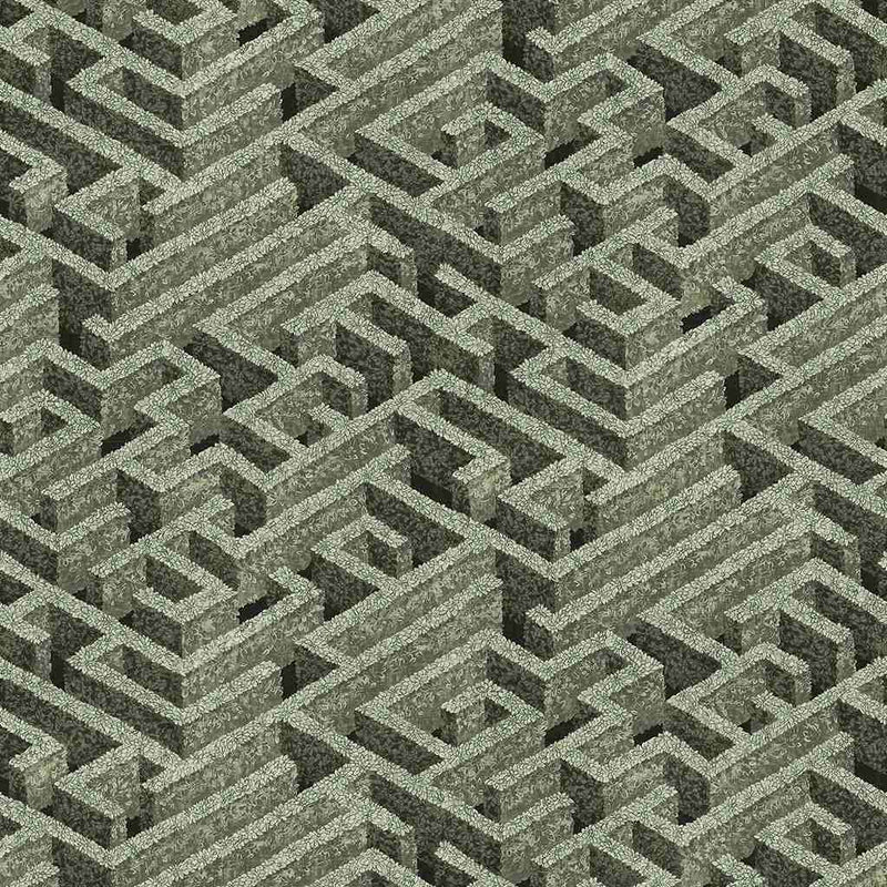 Labyrinth Wallpaper - Eucalyptus - Josephine Munsey