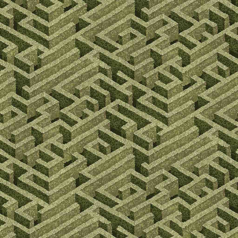 Labyrinth Wallpaper - Olive - Josephine Munsey