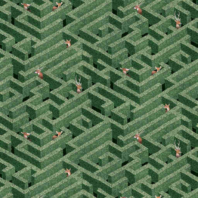 Labyrinth with Deer Wallpaper - Josephine Munsey
