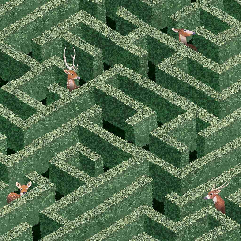 Labyrinth with Deer Wallpaper - Josephine Munsey