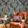 Large Stag Print Wallpaper - Grey - Graduate Collection