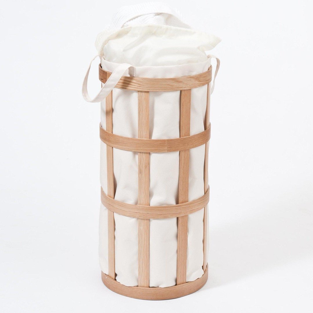 Laundry Basket Cage Oak