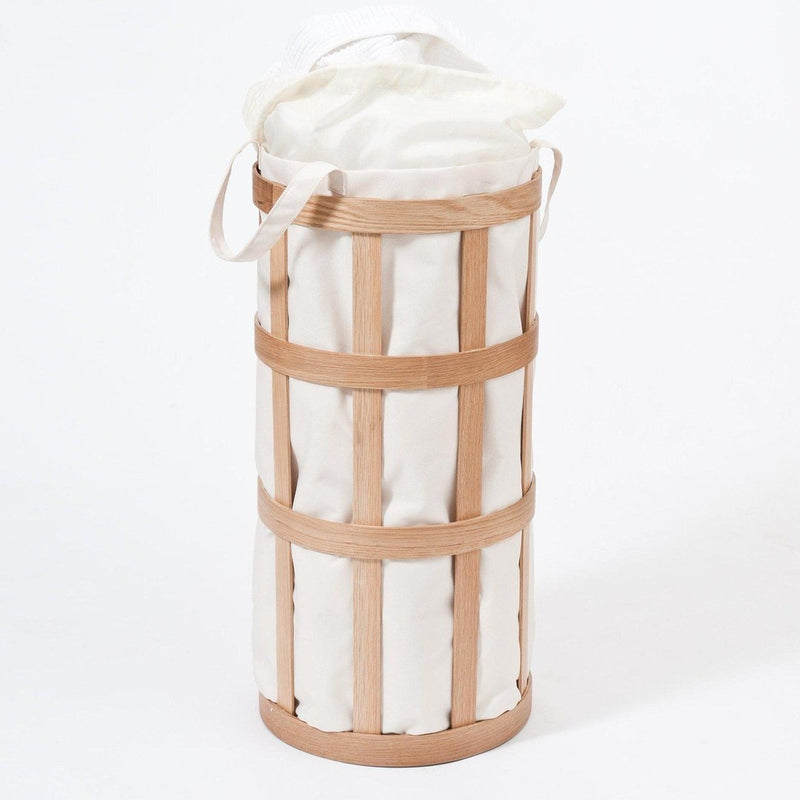 Laundry Basket Cage - Natural Oak