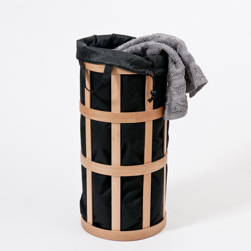 Laundry Basket Cage - Natural Oak