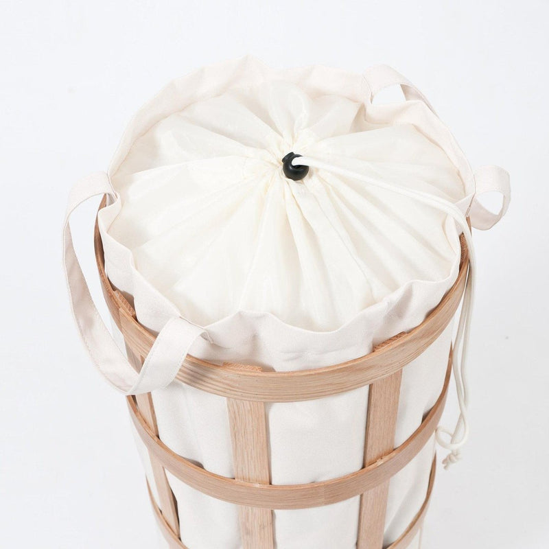 Laundry Basket Cage - Natural Oak