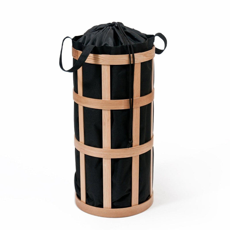 Laundry Basket Cage - Natural Oak