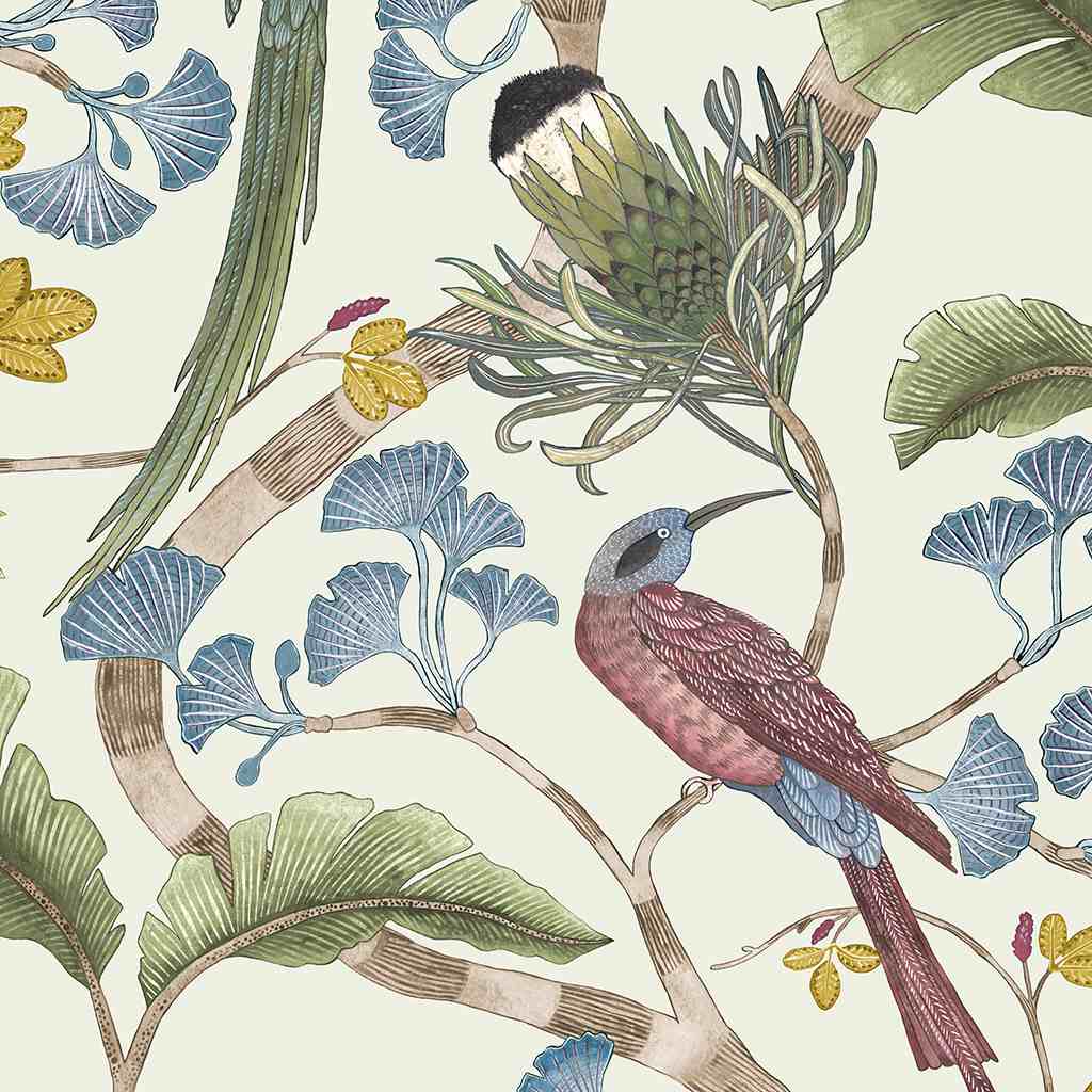 Living Branches Wallpaper- Ivory - Josephine Munsey