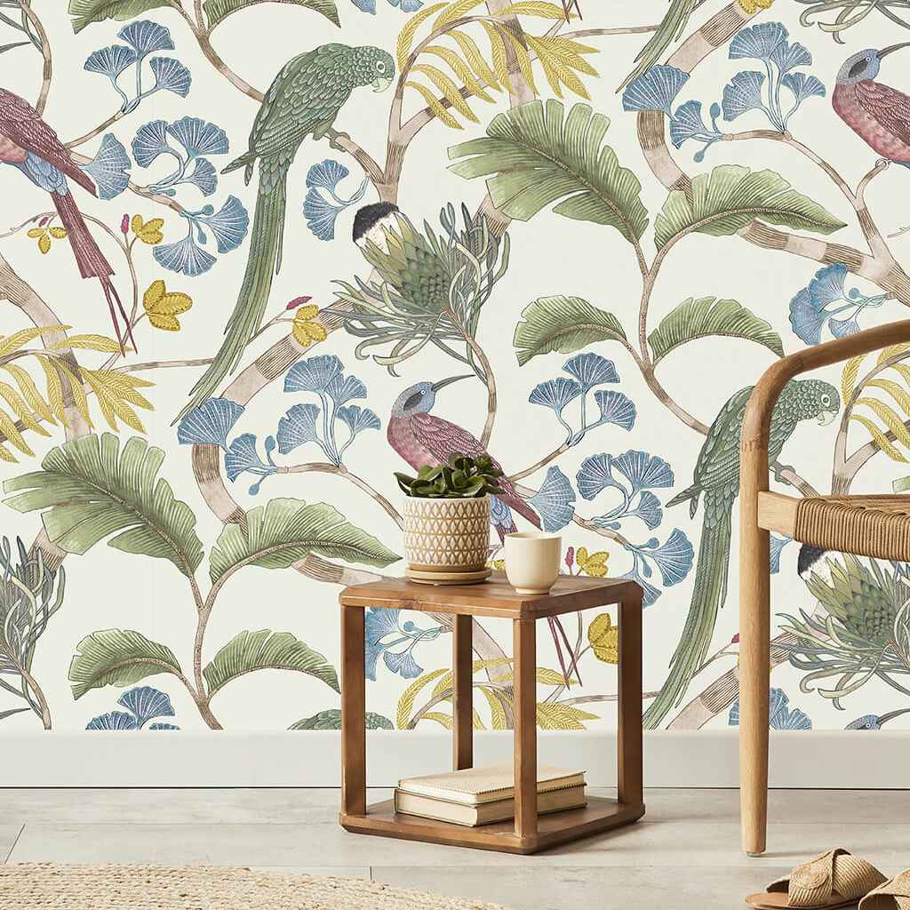 Living Branches Wallpaper- Ivory - Josephine Munsey