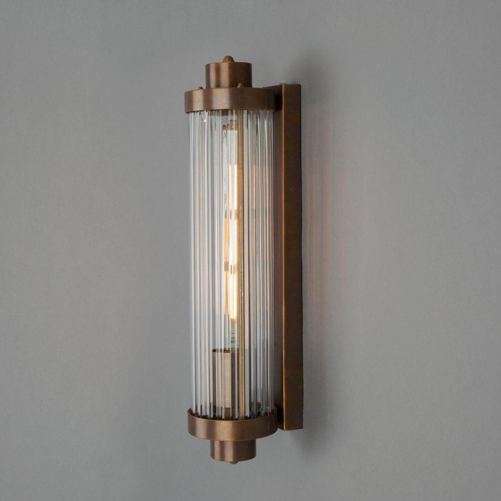 Louise Vintage Rippled Glass Bathroom Wall Light