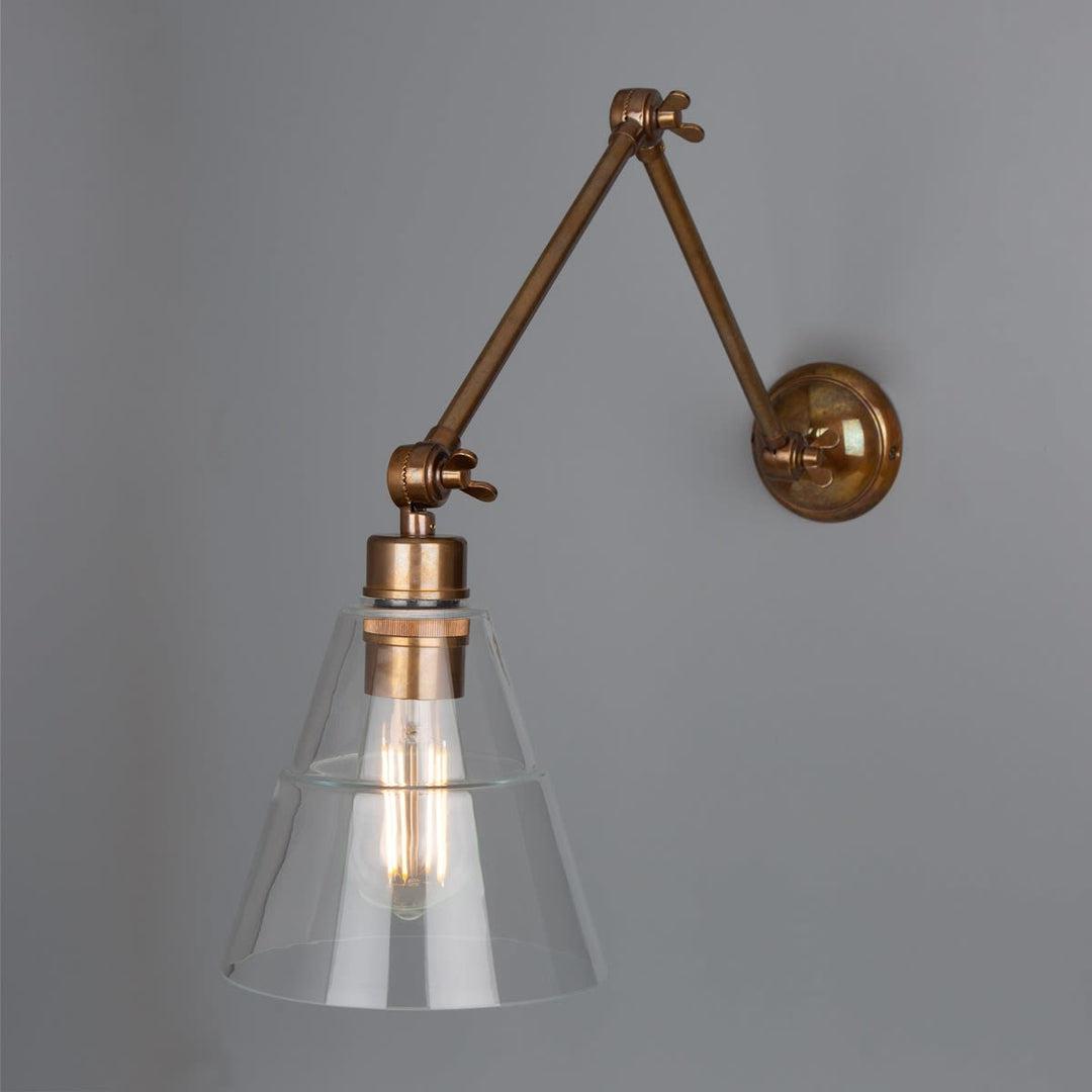 Lyx Adjustable Arm Wall Light Antique Brass