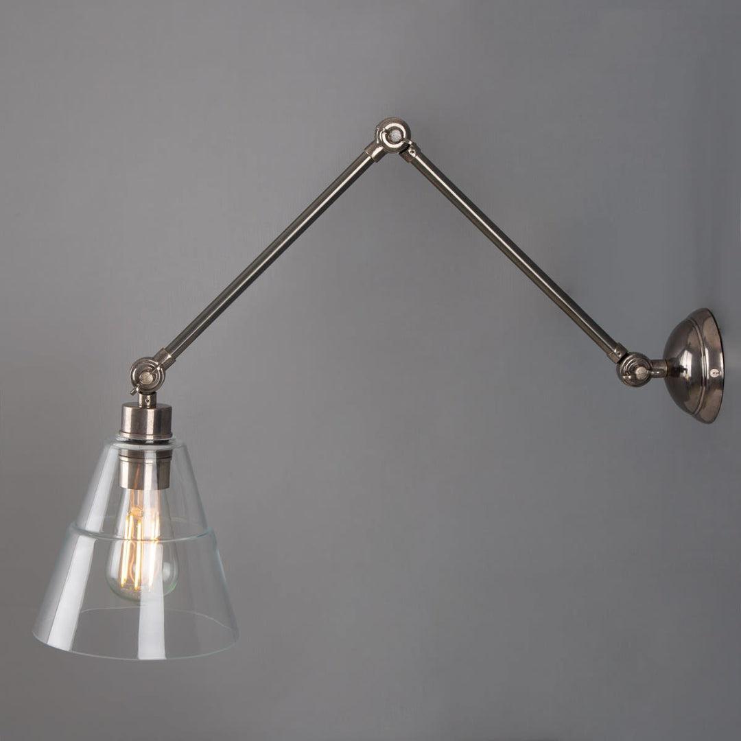 Lyx Adjustable Arm Wall Light - Antique Silver - Mullan Lighting