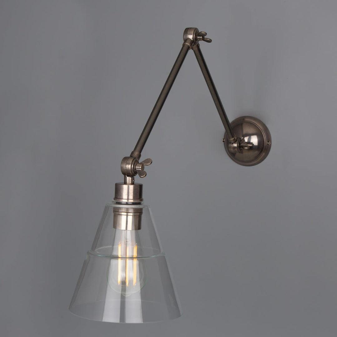 Lyx Adjustable Arm Wall Light - Antique Silver - Mullan Lighting