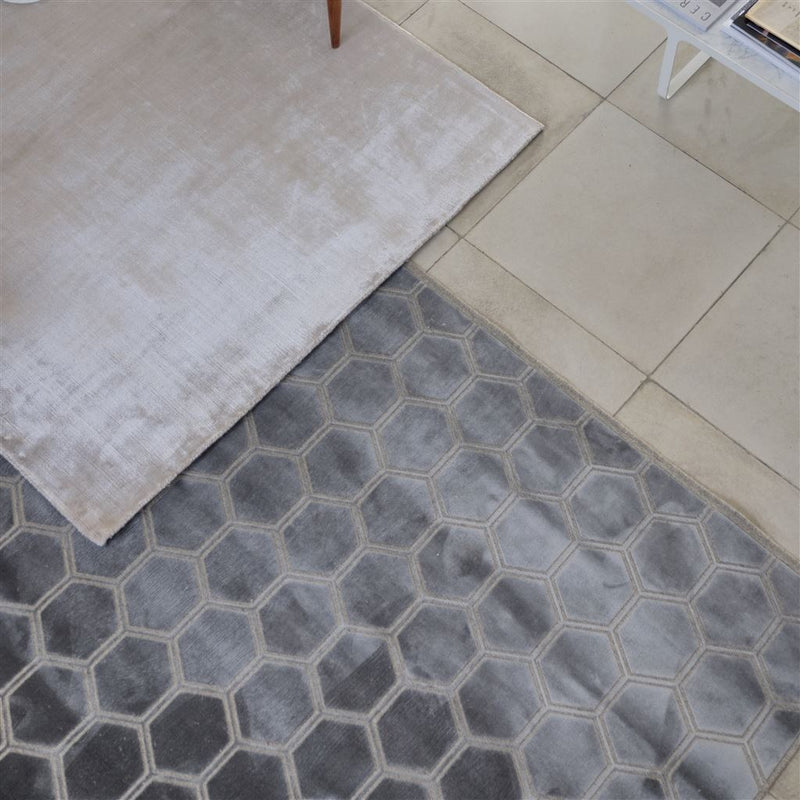 Manipur Silver Rug - Designers Guild
