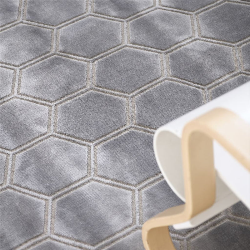 Manipur Silver Rug - Designers Guild