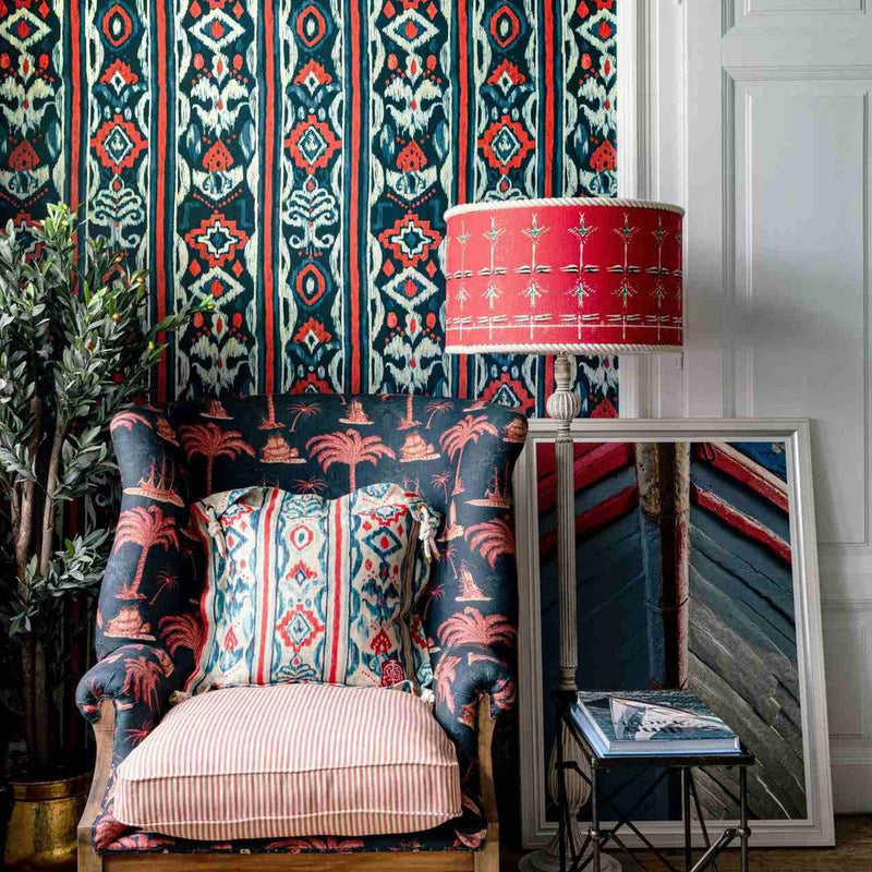 Mediterraneo Indigo Wallpaper - Set of 3 Rolls - MINDTHEGAP