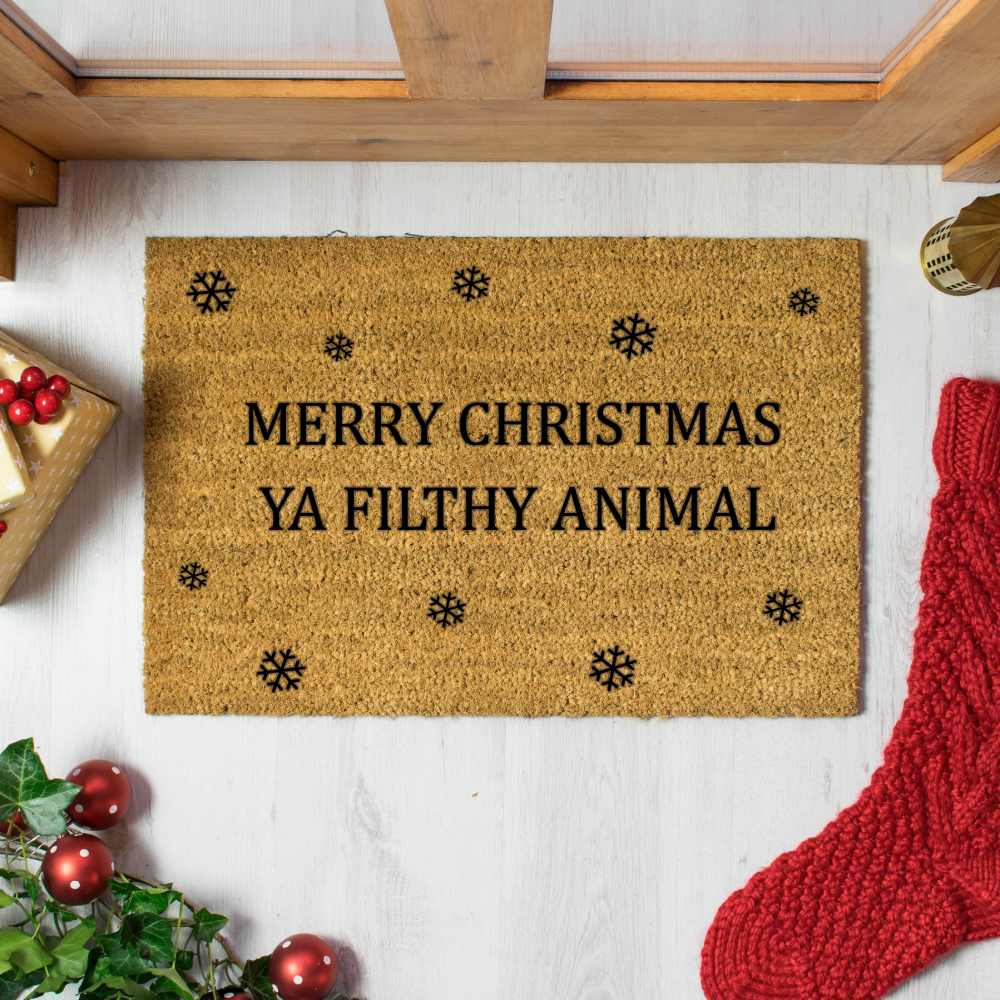Merry Christmas Ya Filthy Animal Doormat