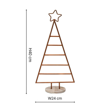 Metal Christmas Tree - Copper