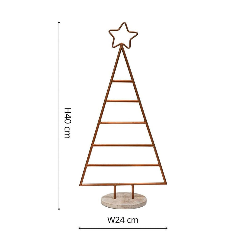 Metal Christmas Tree - Copper