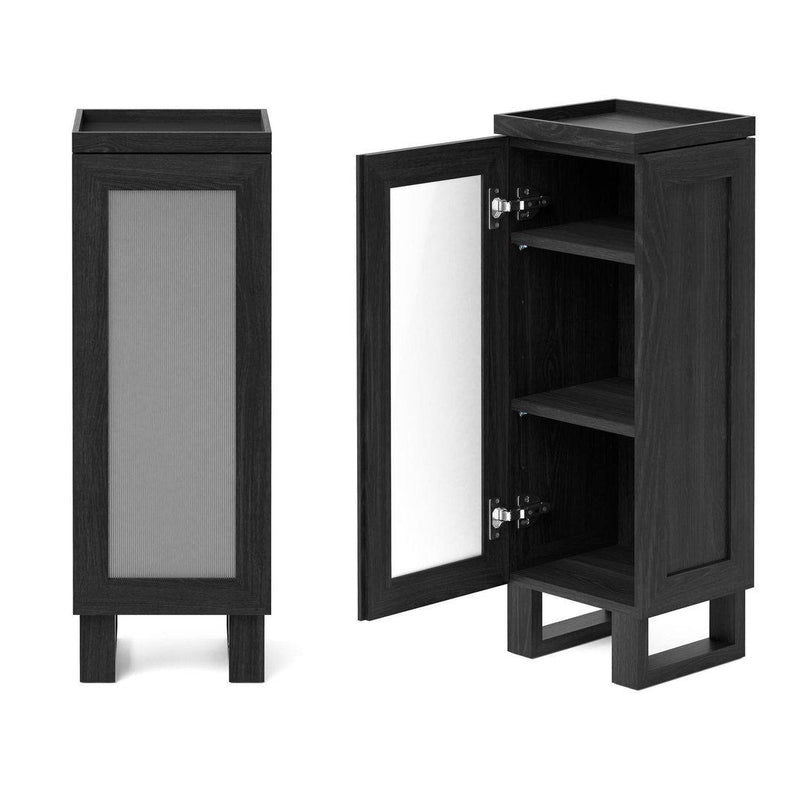 Mezza Tallboy Bathroom Cabinet - Dark Oak