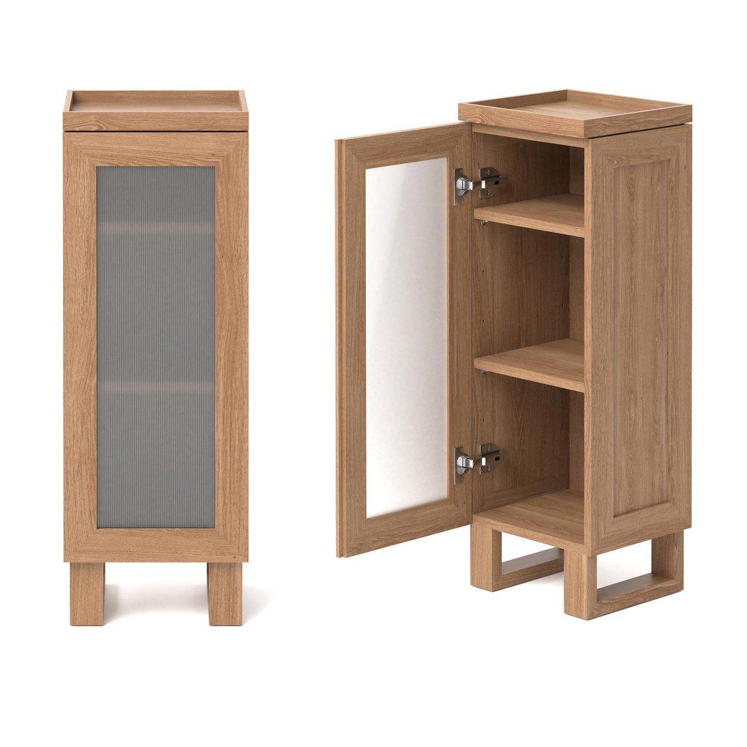 Mezza Tallboy Bathroom Cabinet - Natural Oak