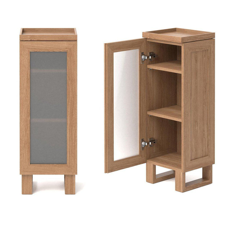 Mezza Tallboy Bathroom Cabinet - Natural Oak