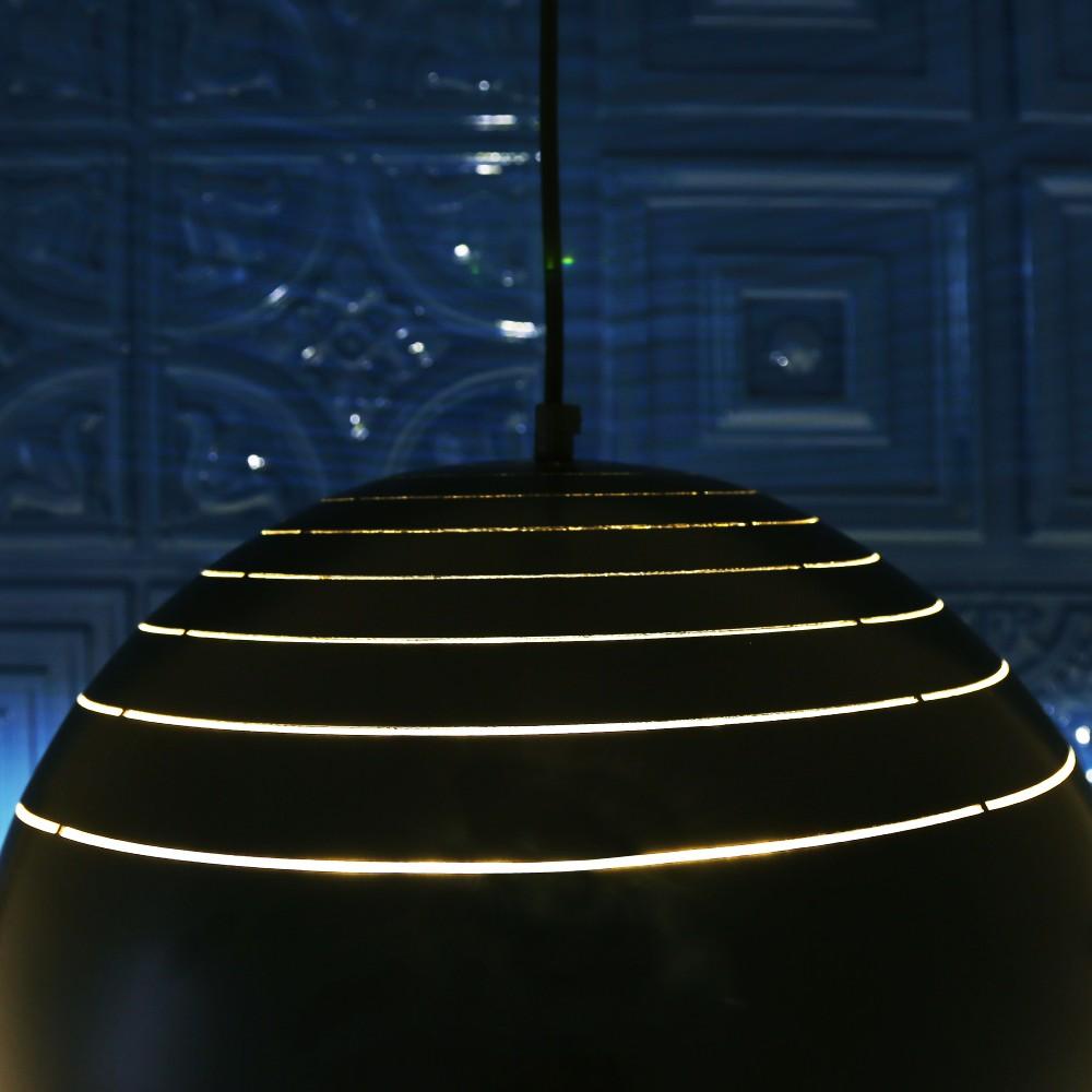 Midas Black Dome Gold Leaf Pendant Light Mullan Lighting Lime Lace