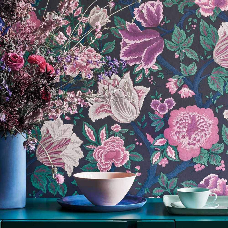 Midsummer Bloom Wallpaper - Pearwood Collection - Cole & Son