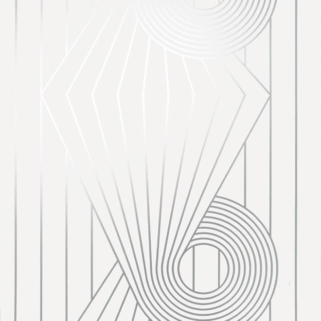Minispiral Metallic Wallpaper - Silver / White - Erica Wakerly