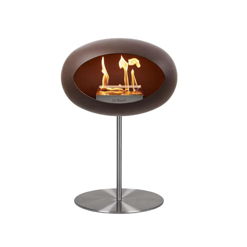 Mocca Ground Steel Bioethanol Fireplace - Le Feu