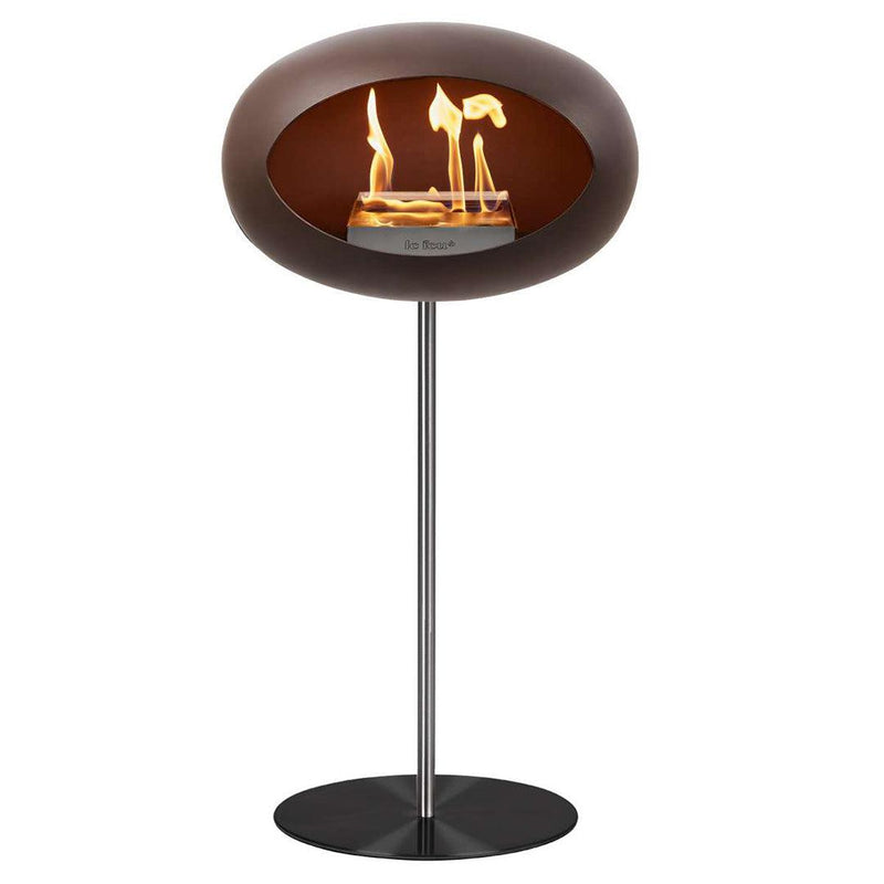 Mocca Steel High Bioethanol Fireplace - Le Feu