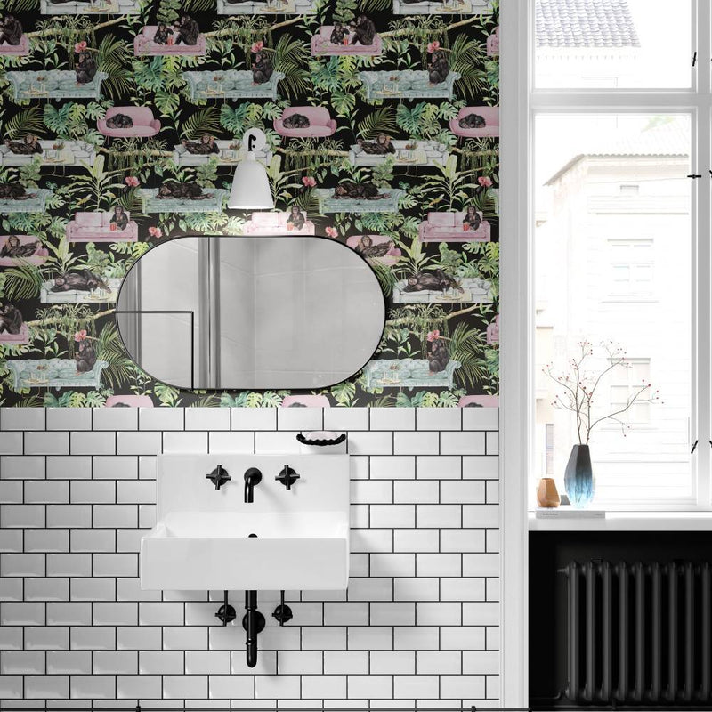 Monkey Business Wallpaper - Black - Graduate Collection